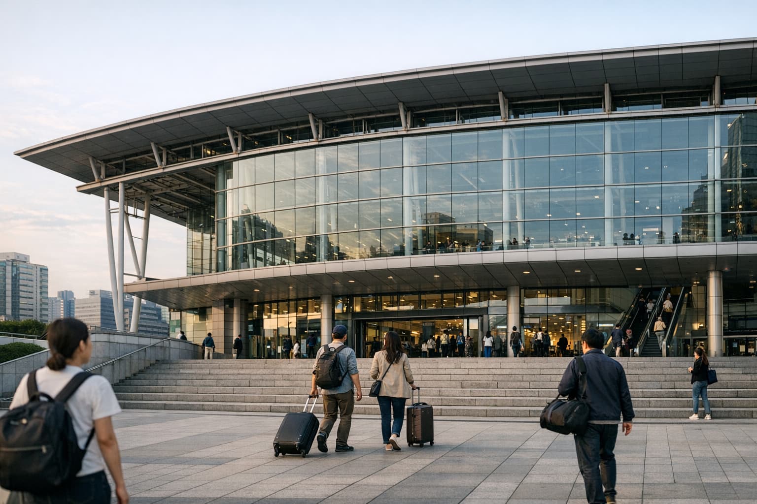 Seoul Station exterior with architectural detail, signaling major rail network reliability.