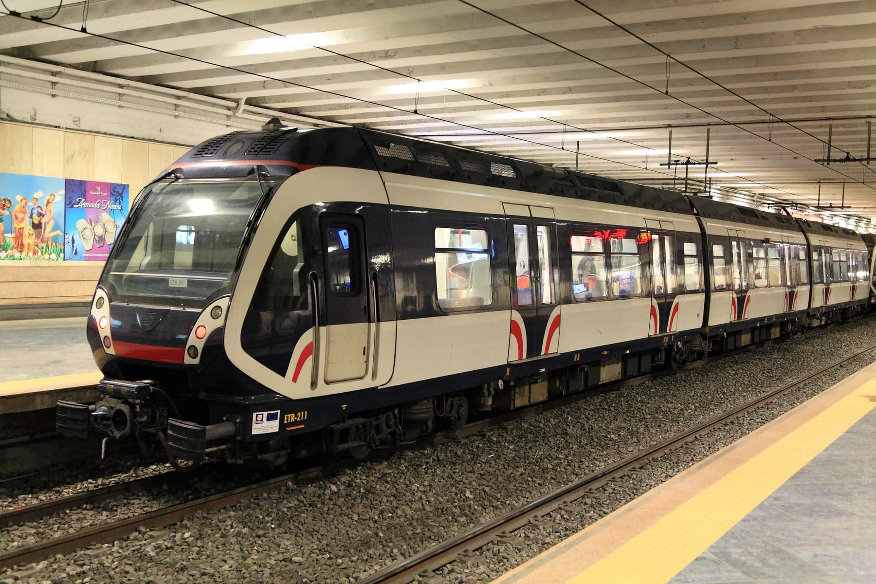 EAV Metrostar train at Napoli Piazza Garibaldi station